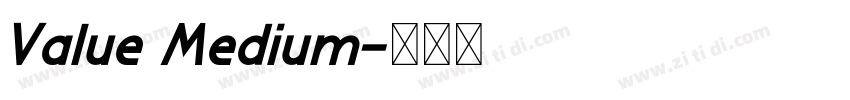 Value Medium字体转换